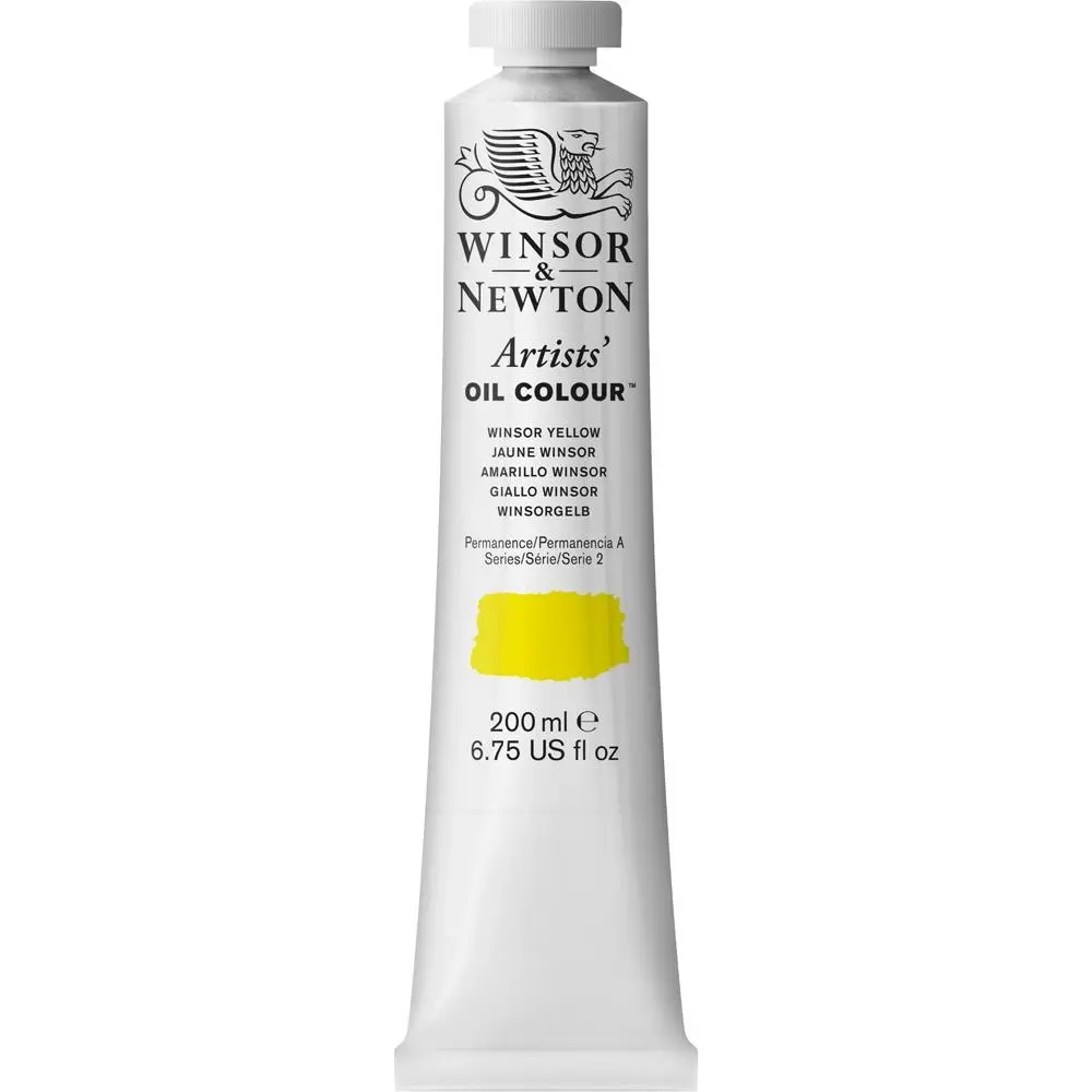 Winsor & Newton Artists Oil Colour 200ml Art Paint Tube Winsor Yellow Series 2 - Hobbies
