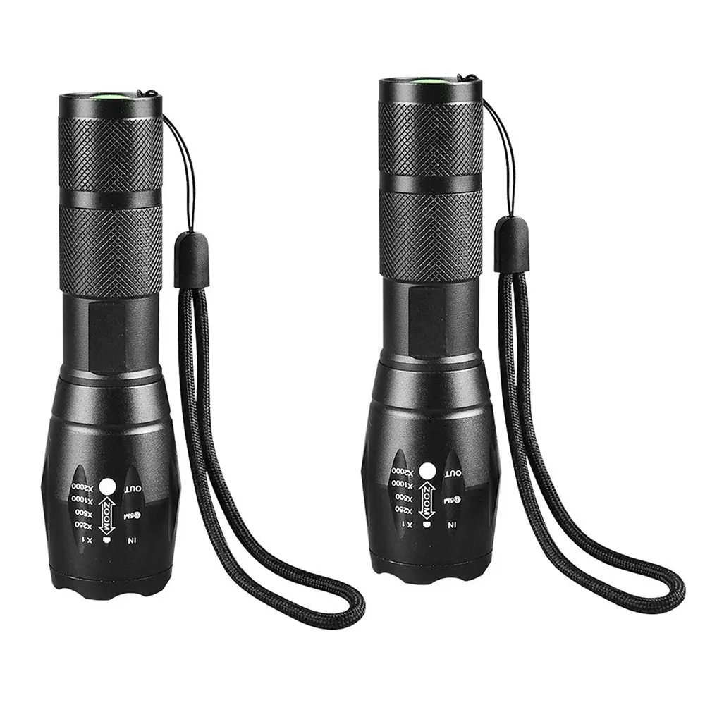 2PK Sansai Tactical Grade Ultra Bright Camping/Hiking/Outdoors Battery LED Torch - Sports & Outdoor