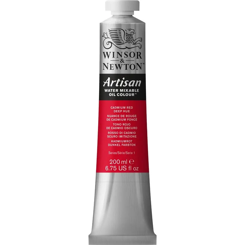 Winsor & Newton Artisan Series 1 WMOC 200ml Art Paint Tube Cadmium Red Deep Hue - Hobbies