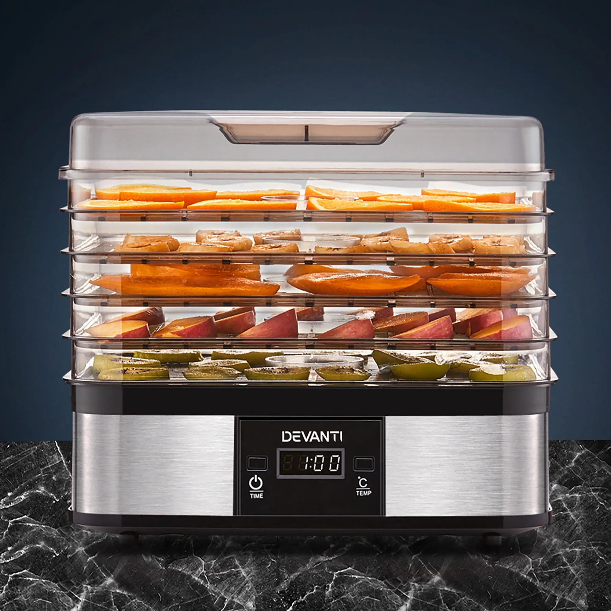 Devanti 5 Trays Food Dehydrator - Home & Garden