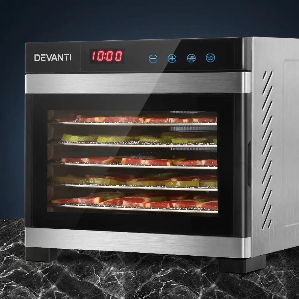 Devanti 6 Trays Food Dehydrator Stainless Steel Tray 306-SS