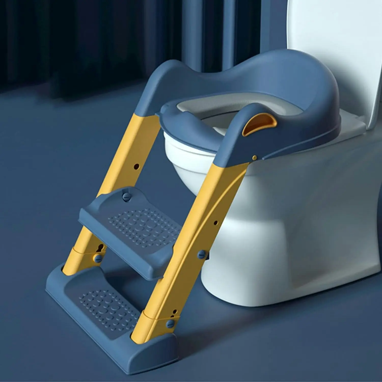 Potty Training Seat Step, Stool Ladder, Kids Boys Girls (Yellow) - Baby