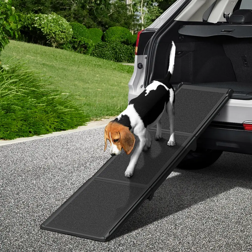 i.Pet Dog Ramp Pet Stairs Steps Car Travel SUV Ladder Foldable Portable Adjustable - Pets
