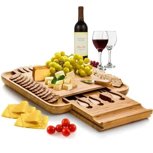 Bamboo Cutting Board with Knife Set - Home & Garden