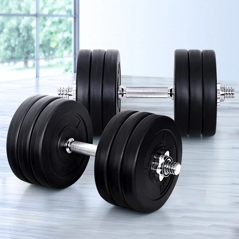 Everfit 35kg Dumbbell Set Weight Plates Dumbbells Lifting Bench - Sports & Outdoor