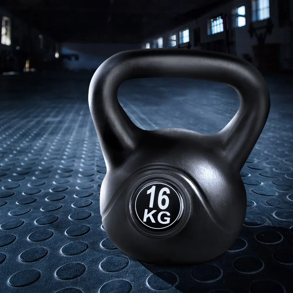 Everfit 16kg Kettlebell Set Weight Lifting Bench Dumbbells Kettle Bell Gym Home - Sports & Outdoor
