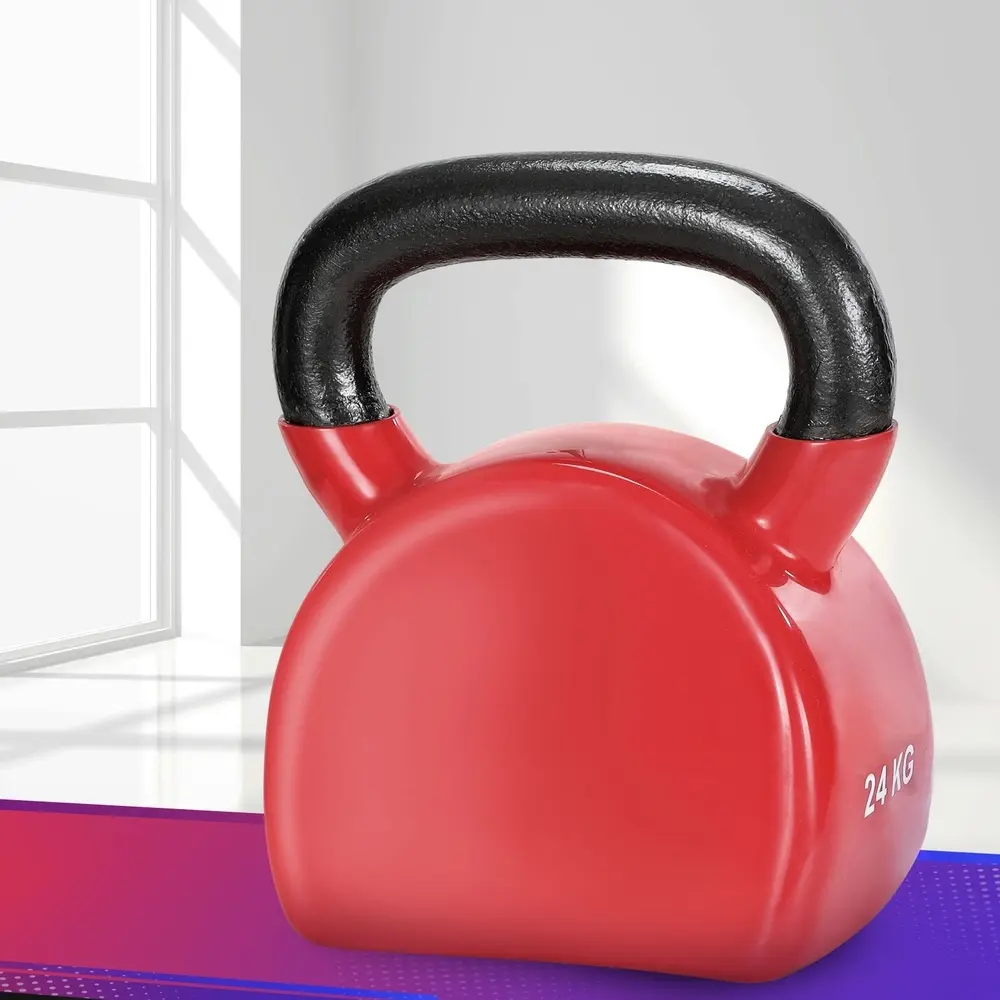 Everfit 24kg Kettlebell Weightlifting Bench Dumbbells Kettle Bell Gym Home - Sports & Outdoor