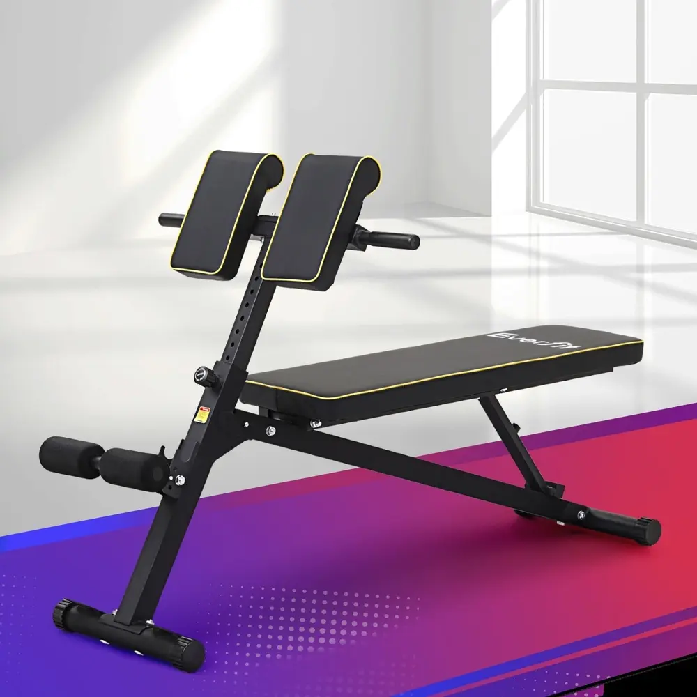 Everfit Roman Chair Adjustable Weight Bench Strength Training Preacher Curls - Shred Sale - Up to $400 off