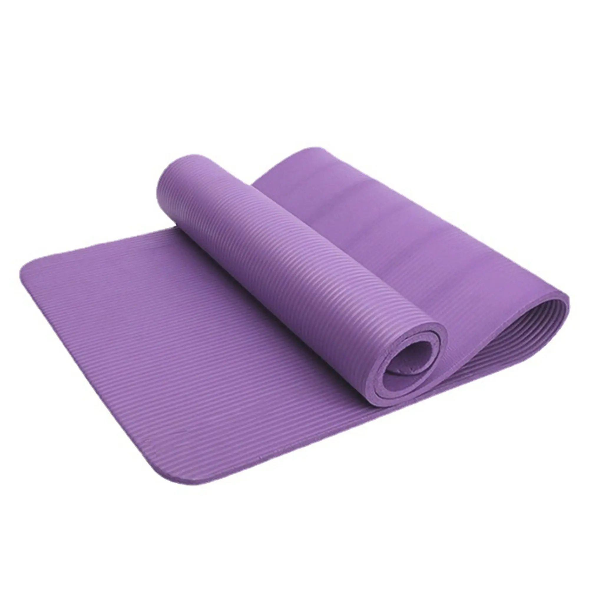 Fitness Master 10mm Thick Yoga Mat Pad Nbr Nonslip Exercise Pilate Gym Purple - Sports & Outdoor