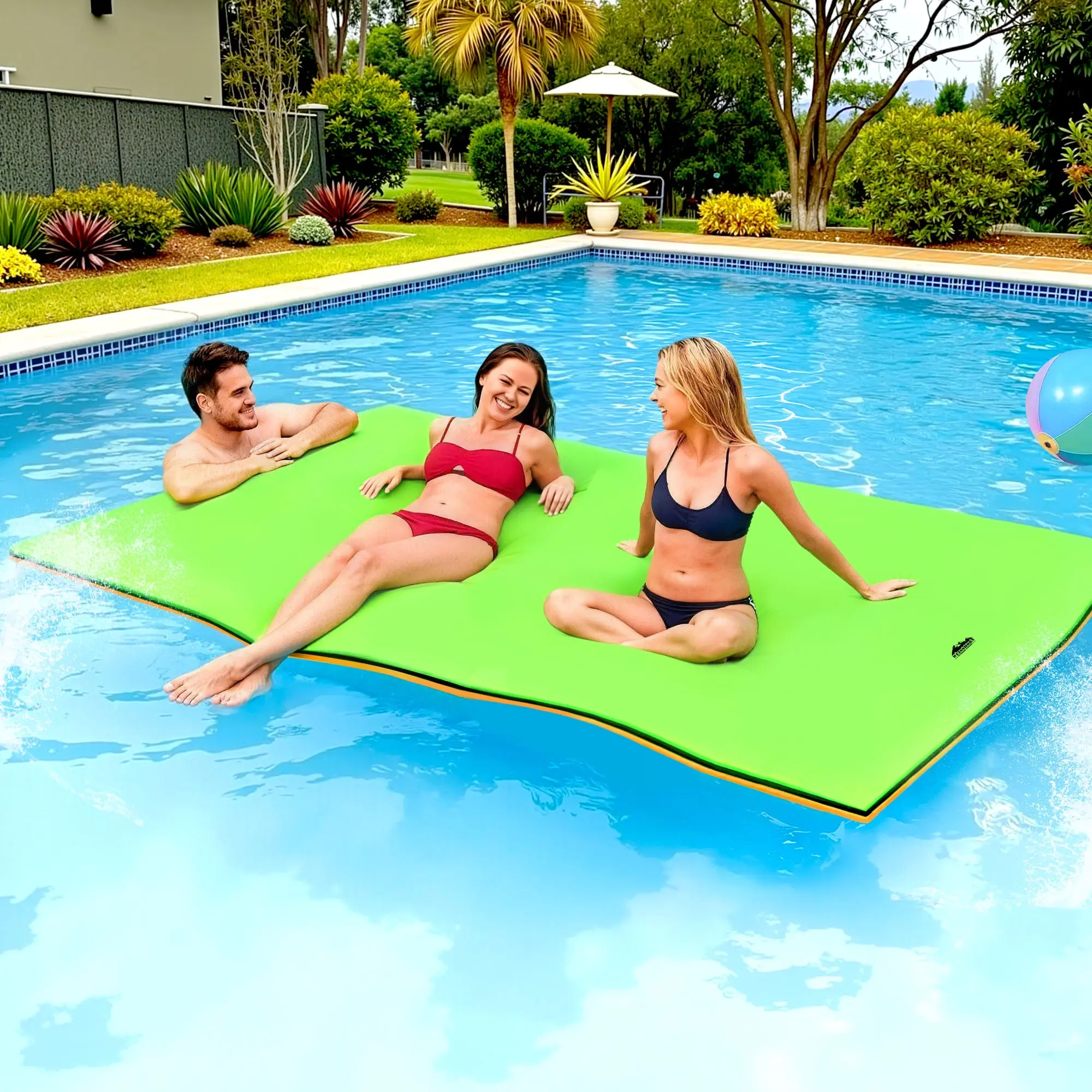 Weisshorn Floating Water Mat 2.7x1.8m Foam Pad Swimming Pool Island Platform - Up to 70% off Summer Sale