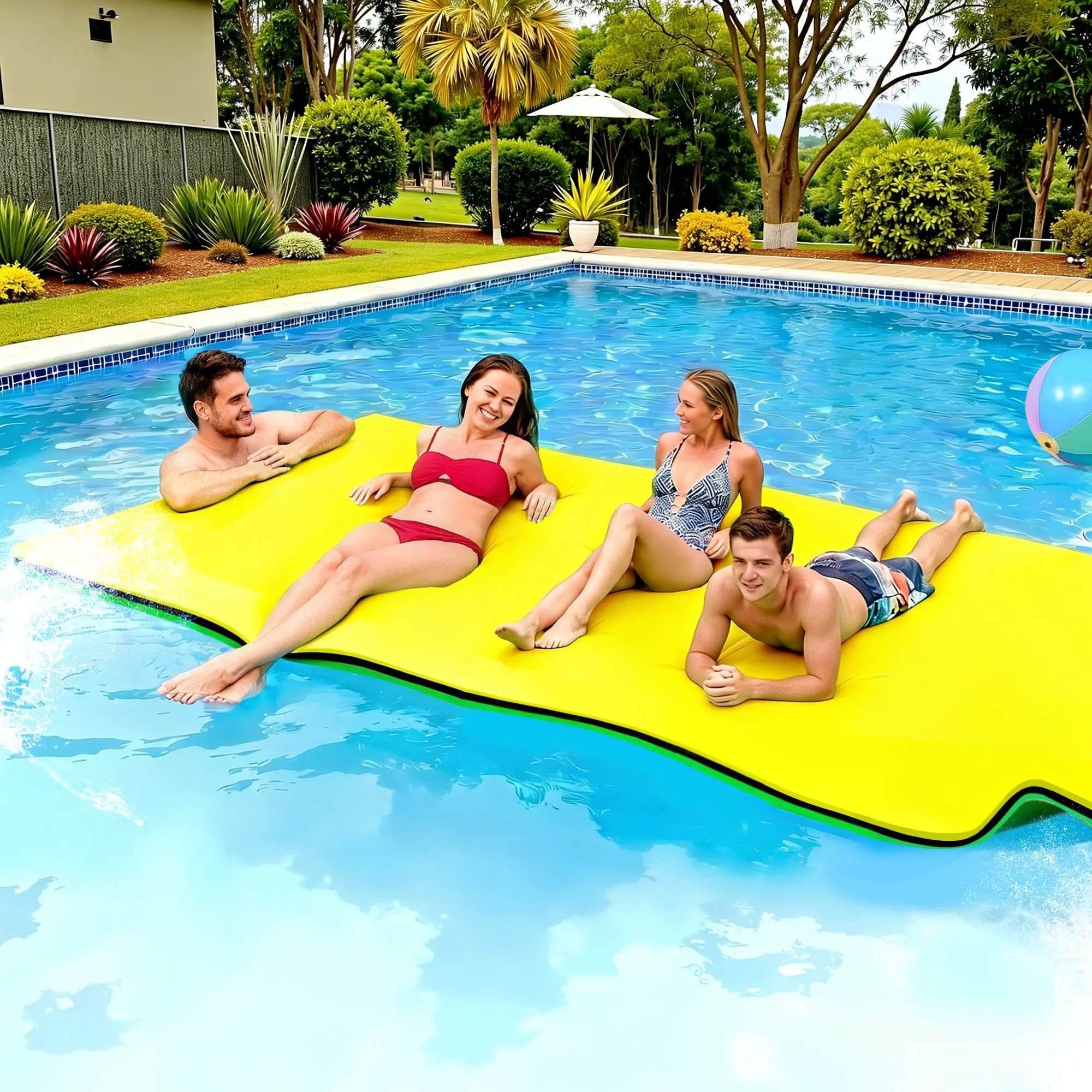 Weisshorn Floating Water Mat 3.5x1.8m Foam Pad Swimming Pool Island Platform - Up to 70% off Summer Sale
