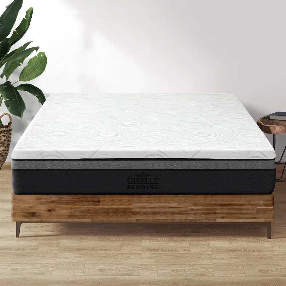 Giselle Bedding Memory Foam Mattress Bed Cool Gel Non Spring 25cm Queen - Furniture
