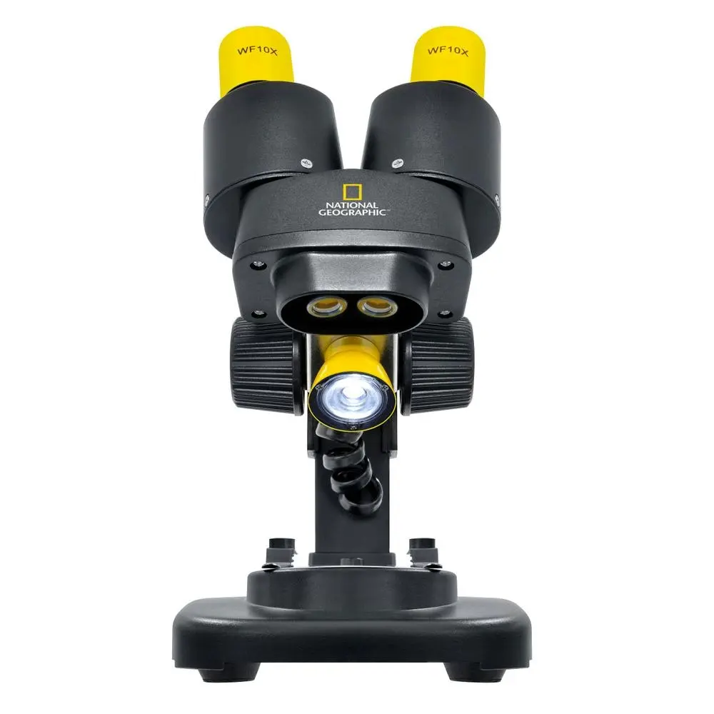 Bresser National Geographic Kids 6y+ 20x Stereo Microscope w/ 12 Mineral Samples - Commercial