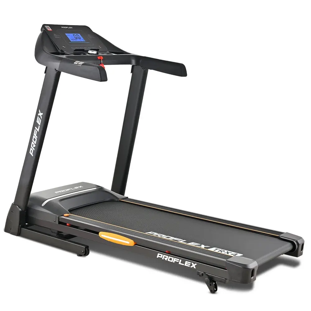 PROFLEX TRX4 Electric Treadmill, Medium Size, Foldable, Suspension, Bluetooth, USB/MP3, Pulse Sensors, Fitness Tracker - Sports & Outdoor
