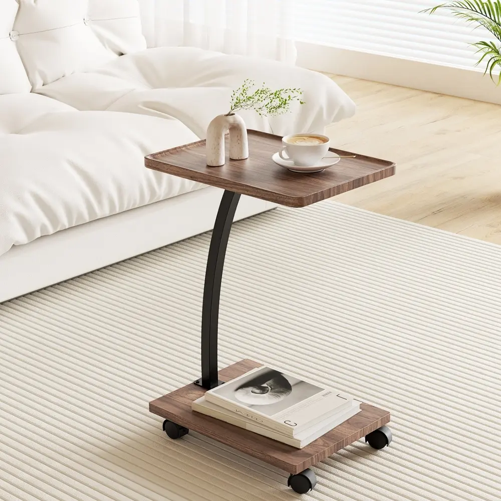Artiss Coffee Table C Shaped - Furniture