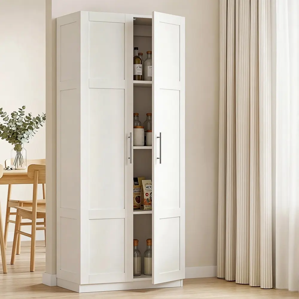 Artiss 2 Door Buffet Sideboard Cupboard Cabinet Pantry White - Furniture