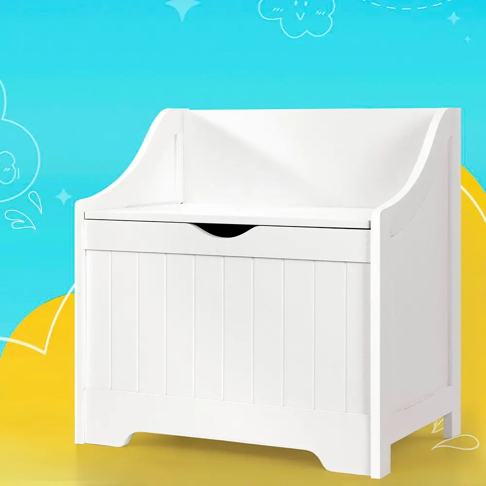 Keezi Kids Toy Box Chest Children Storage Clothes Toys Organiser Square - Furniture