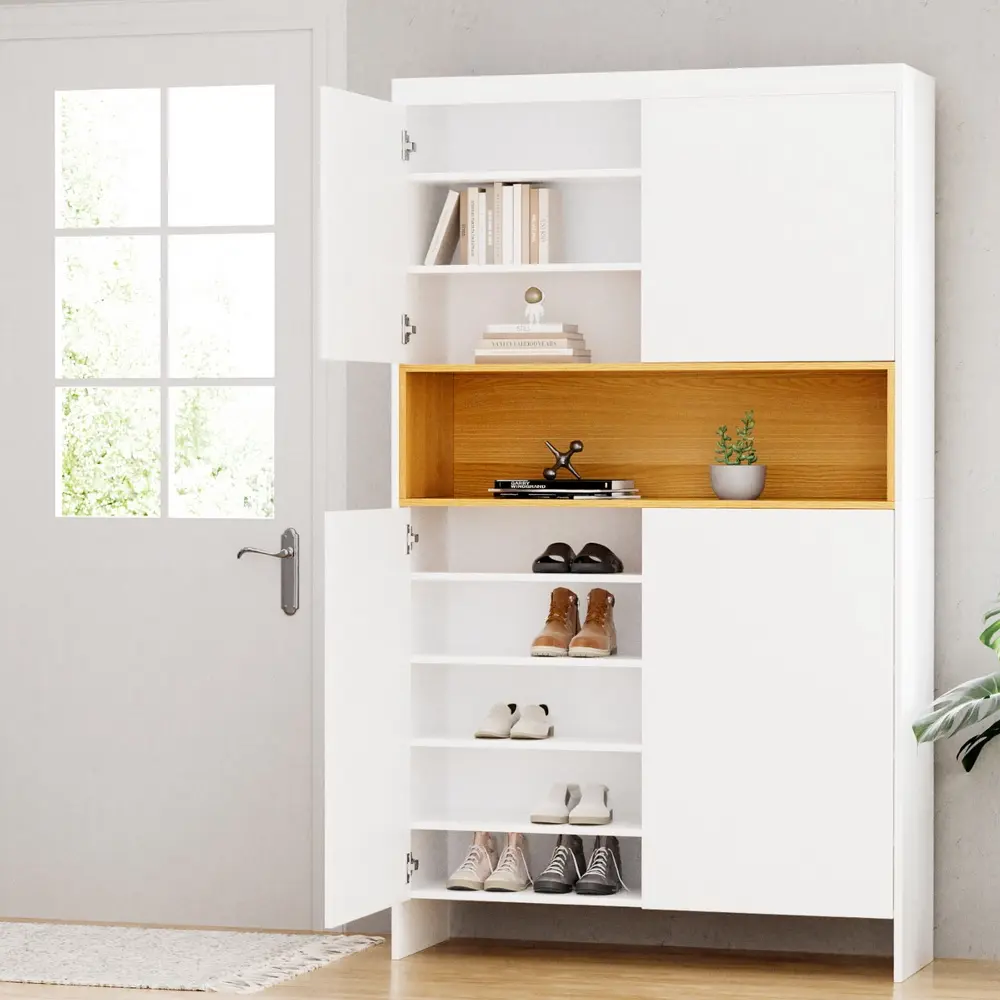 Artiss Shoe Rack Storage Cabinet 9 Tiers White - Home & Garden
