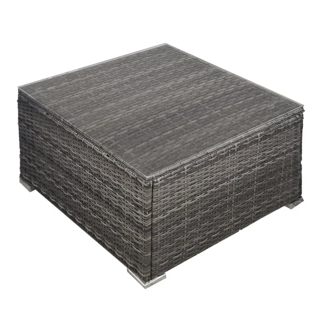 LONDON RATTAN Outdoor Wicker Coffee Table Patio Furniture 1 Piece, Grey - Up to 65% off Outdoor Furniture