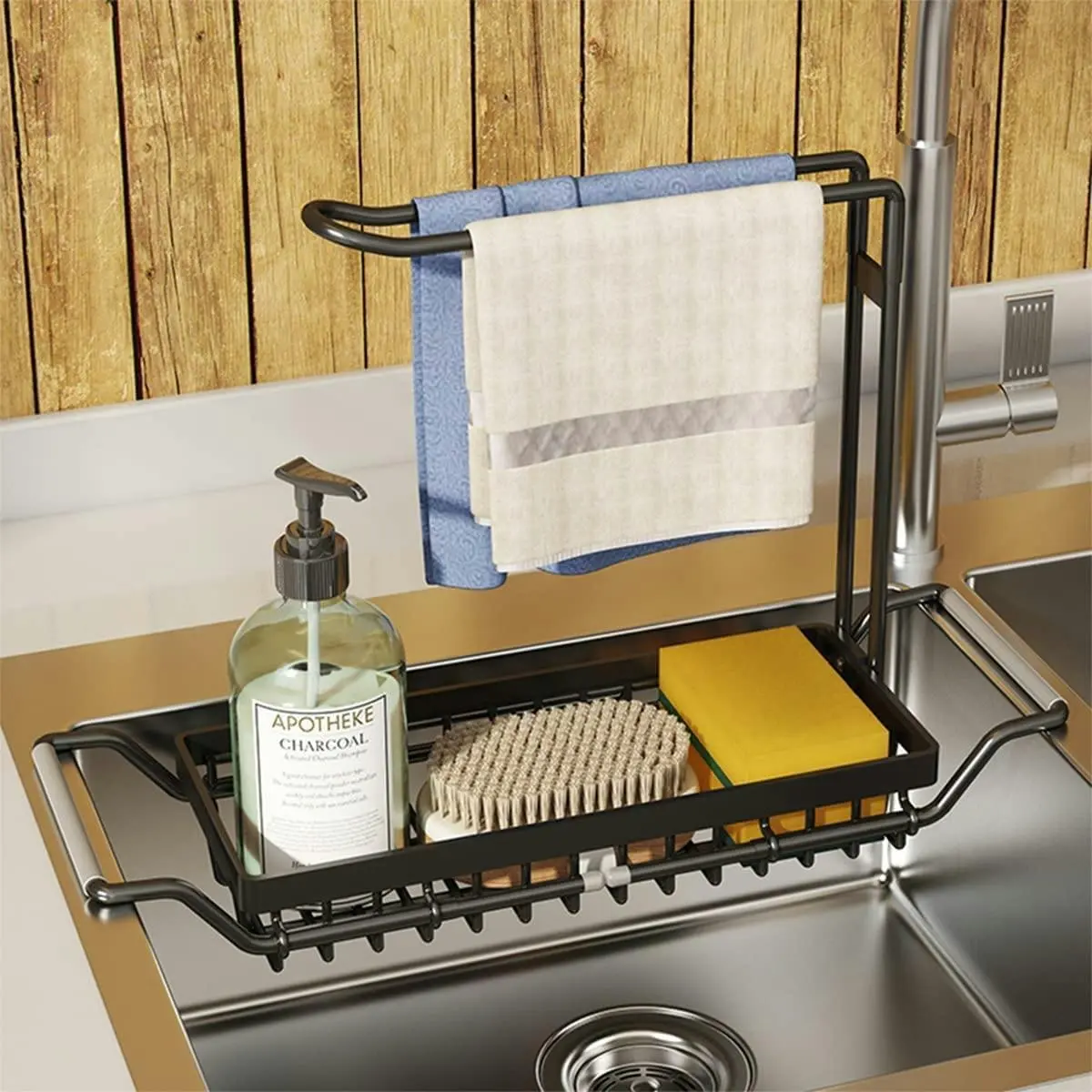 Sponge Holder for Kitchen, Small (Black) - Home & Garden