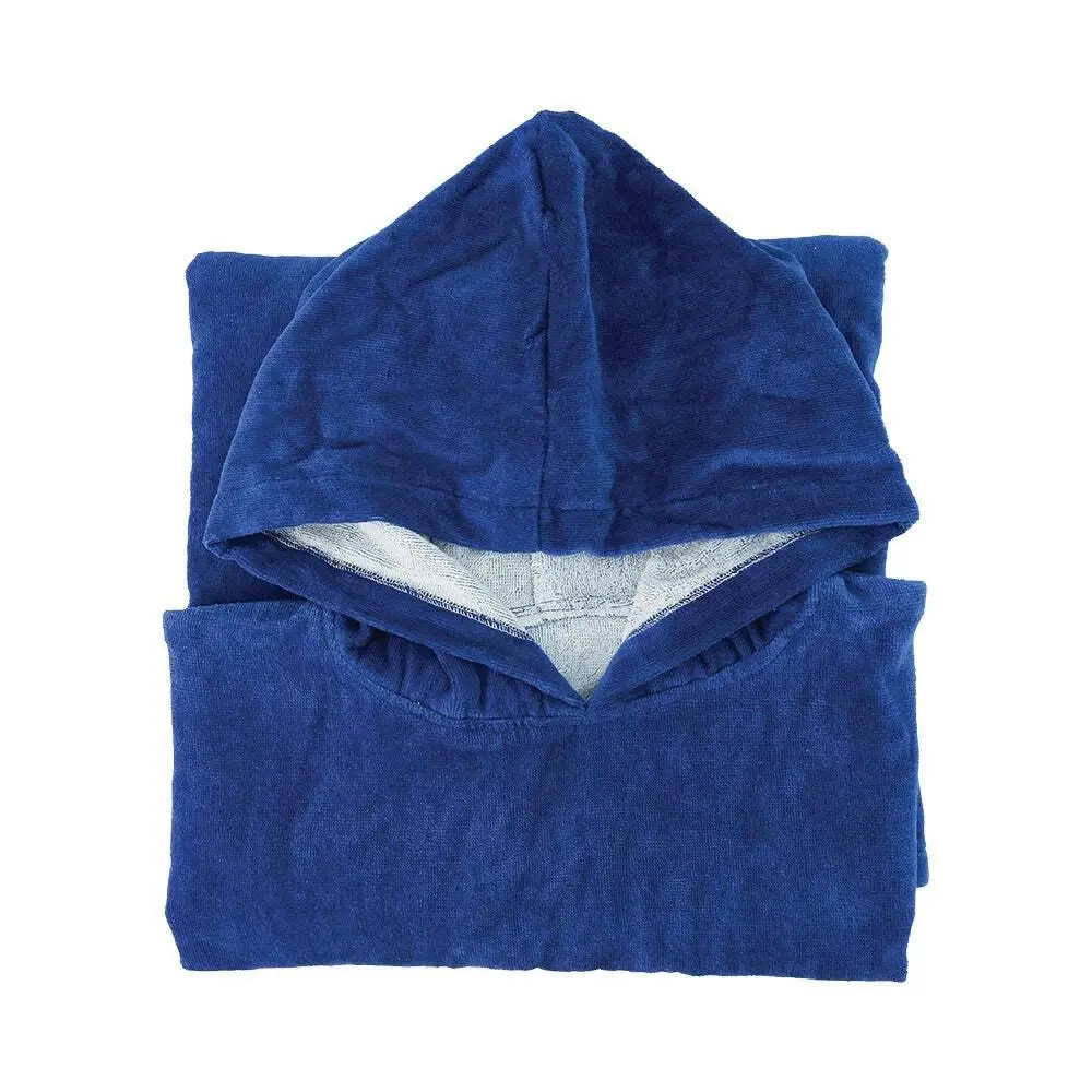 Annabel Trends Beach Poncho 100x82cm Cover Up Absorbent Drying Towel Plain Navy - Home & Garden