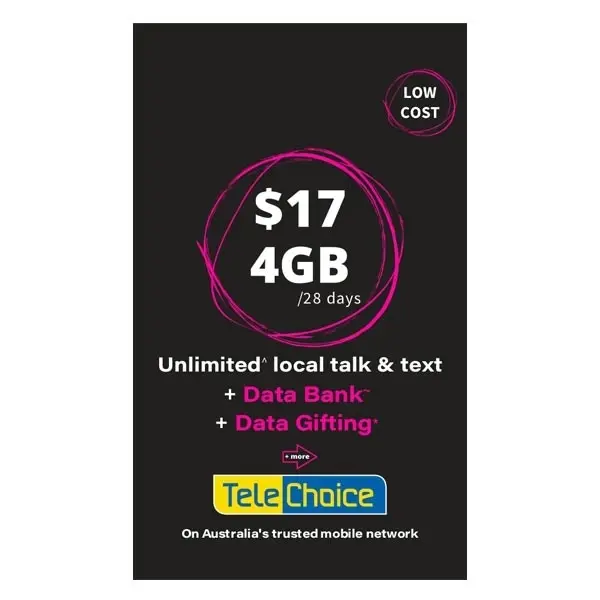TeleChoice $17 Prepaid SIM - Electronics