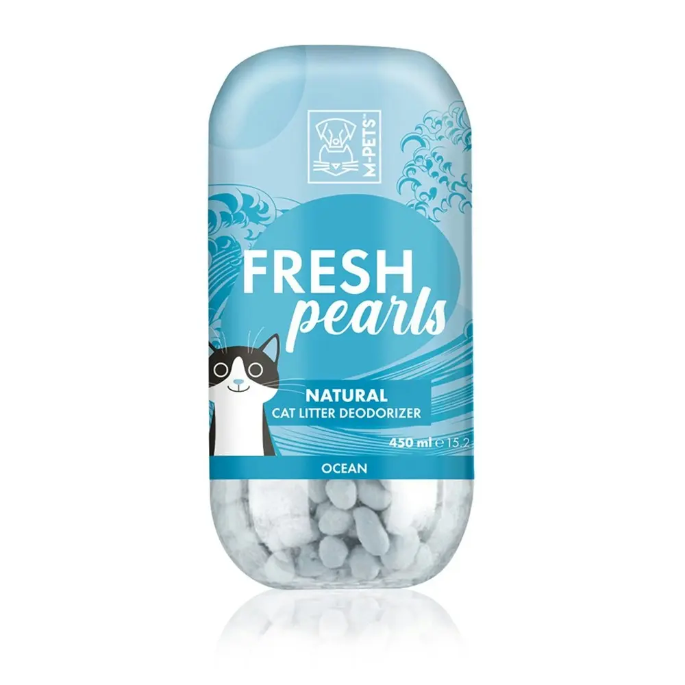 M-Pets 450ml Fresh Pearls Natural Cat Litter Deodoriser Odour Remover Ocean