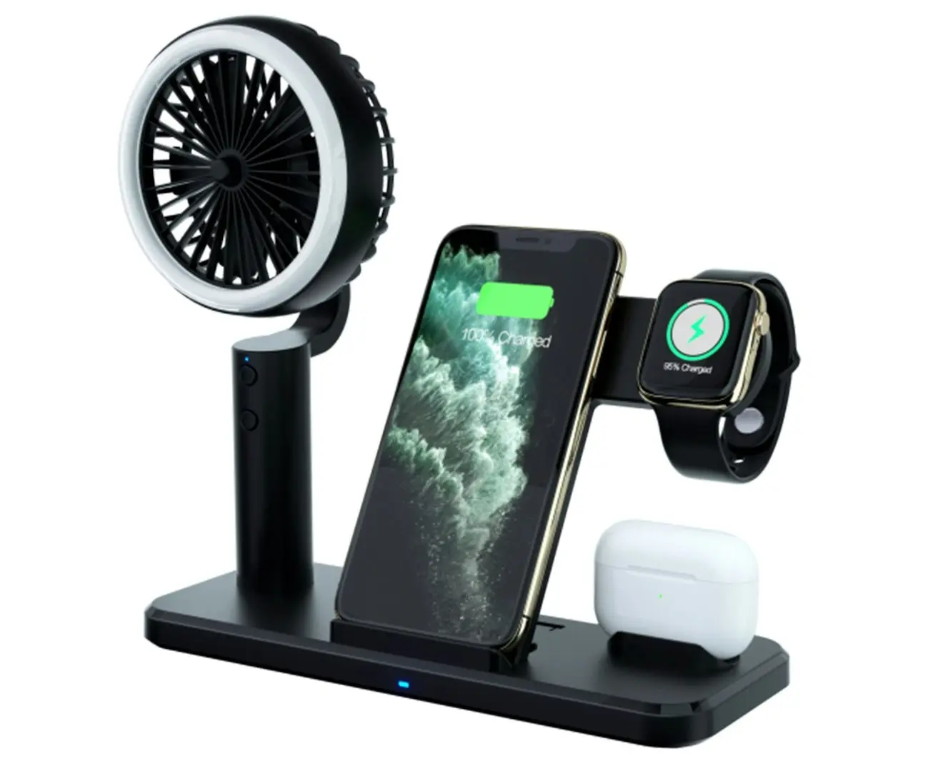 4 in 1 15W Wireless Fast Charging dock for iPhone-Black