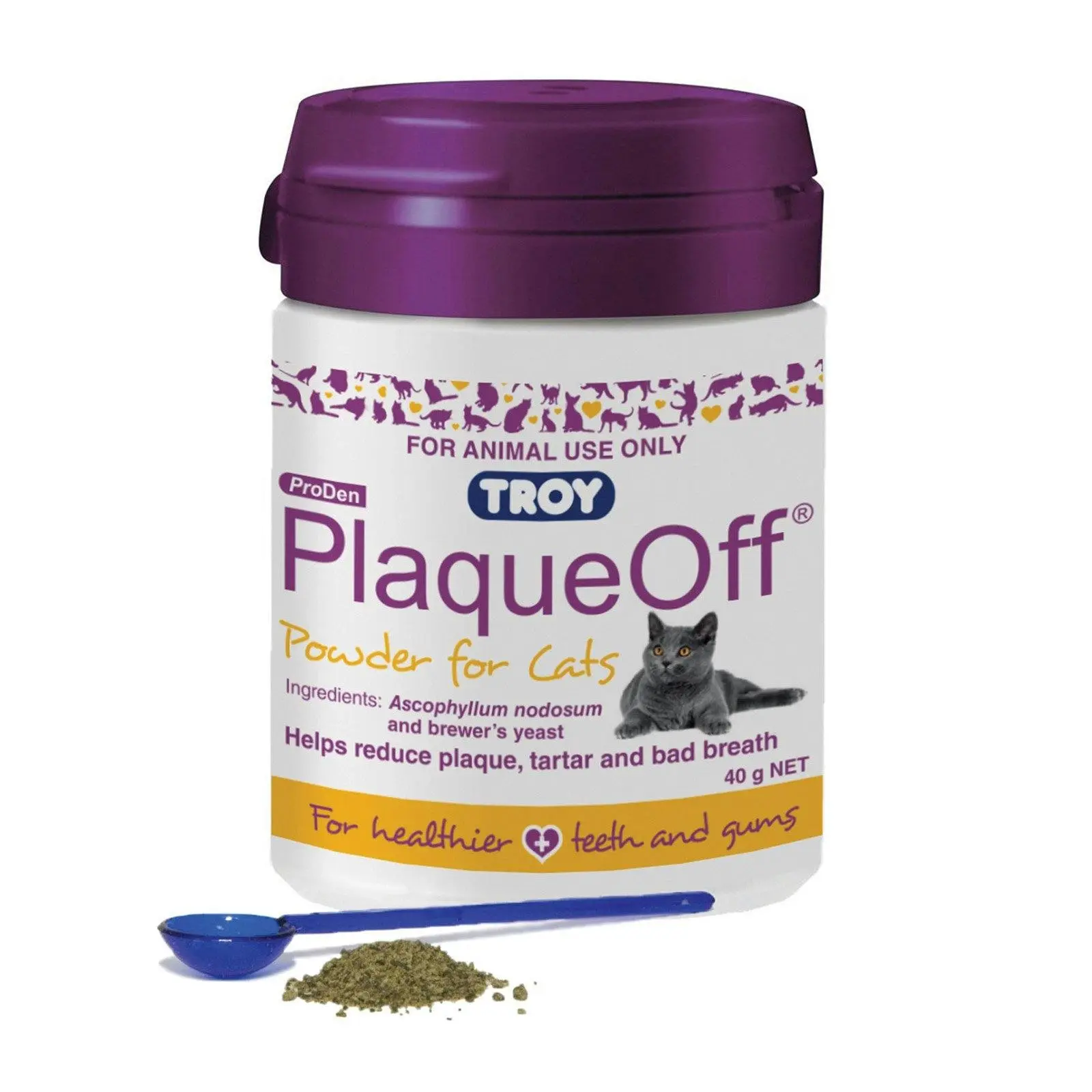 PlaqueOff Dental Powder for Cats 40 GM - Pets