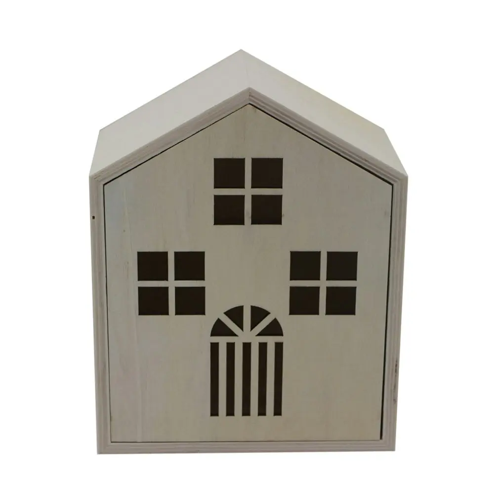 Boyle Craftwood Wooden House Storage Box Kids/Children DIY Craft 16x10x21cm - Home & Garden
