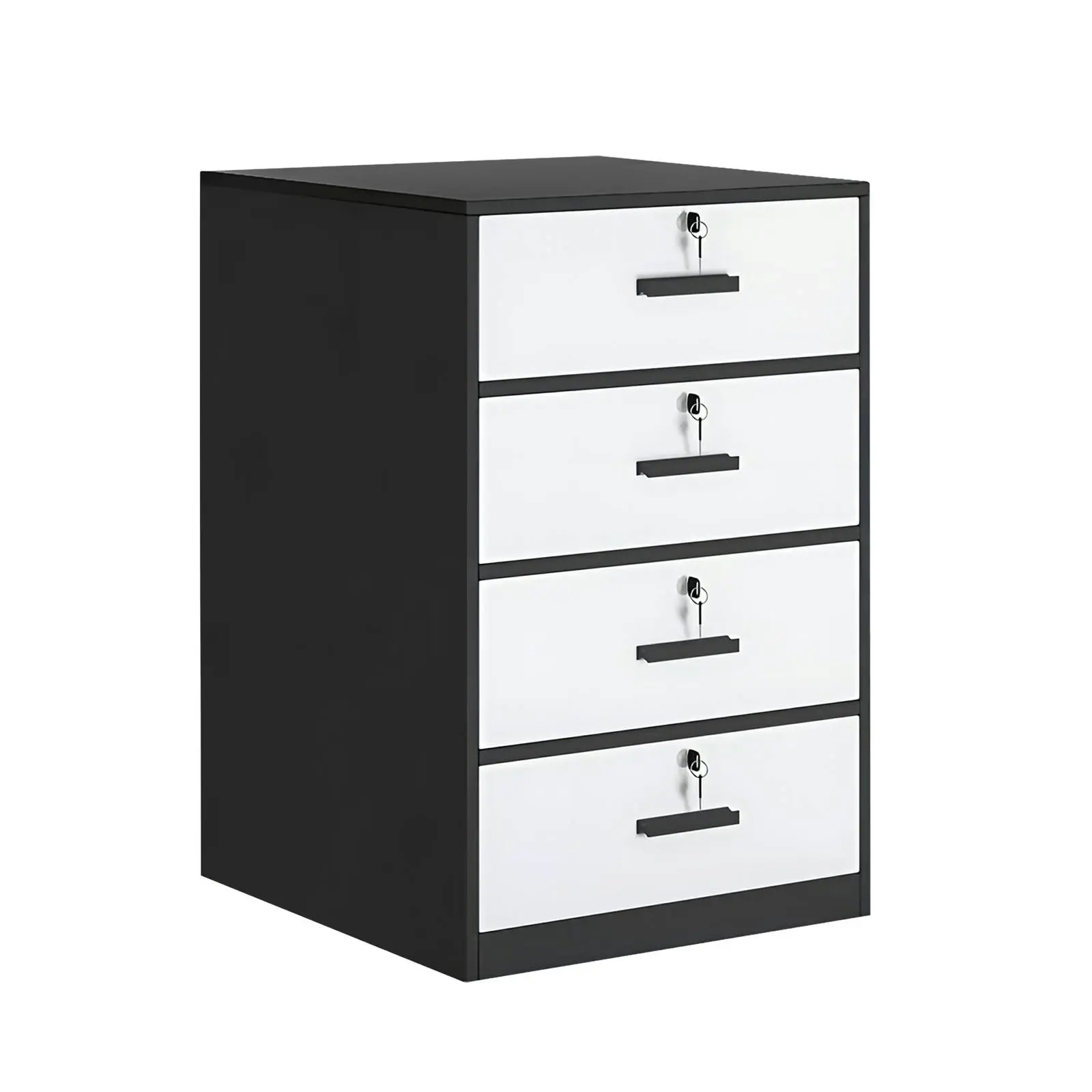 4 Drawer Filing Cabinet Document Organiser Lockable Office Storage - Furniture