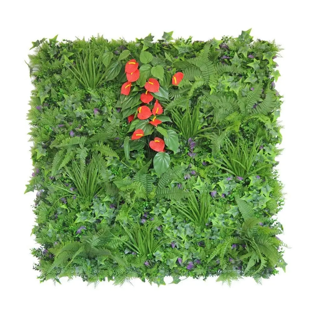 Artificial Hedge Tile (UV Treated) - Anthurium 100x100cm