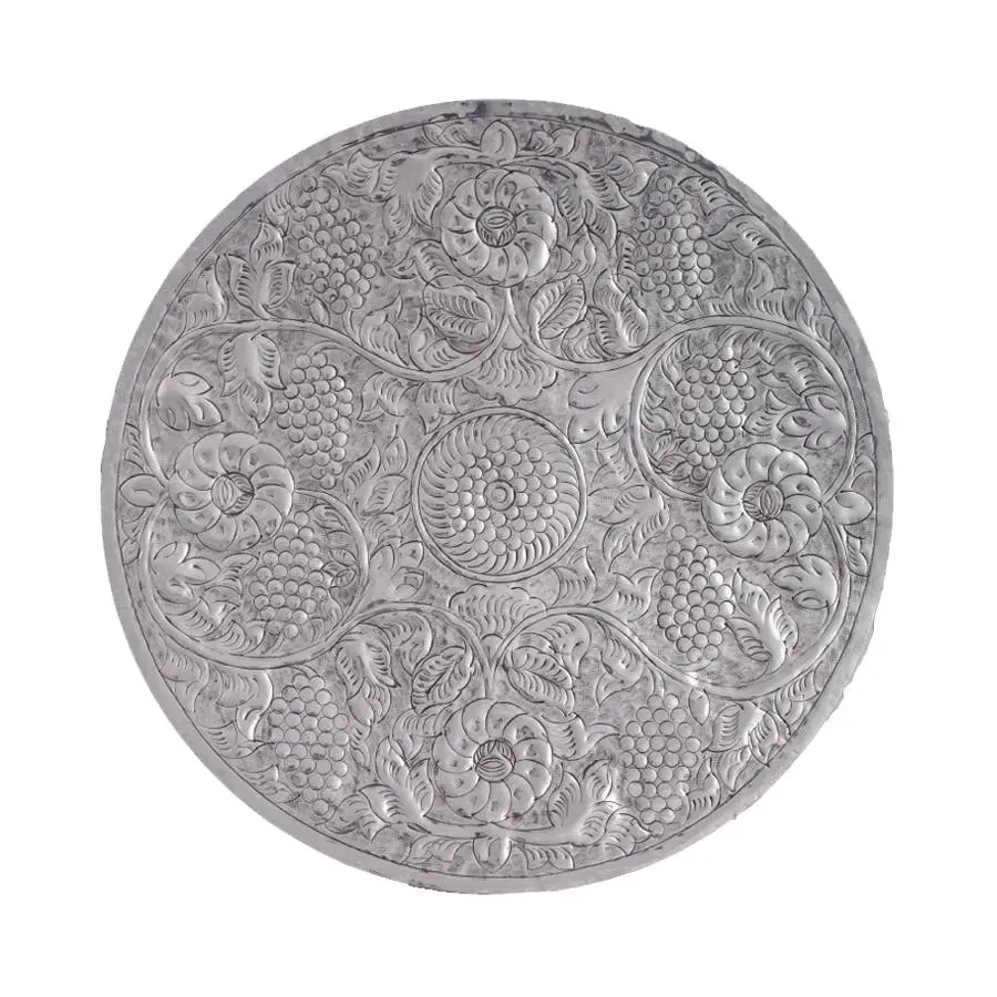 SSH Collection Krish 66cm Wide Grape and Floral Wall Art - Polished Aluminium