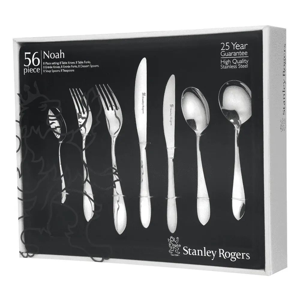 Stanley Rogers 56 Piece Noah Stainless Steel Cutlery Set 56pc - Kitchenware - Save up to 70%