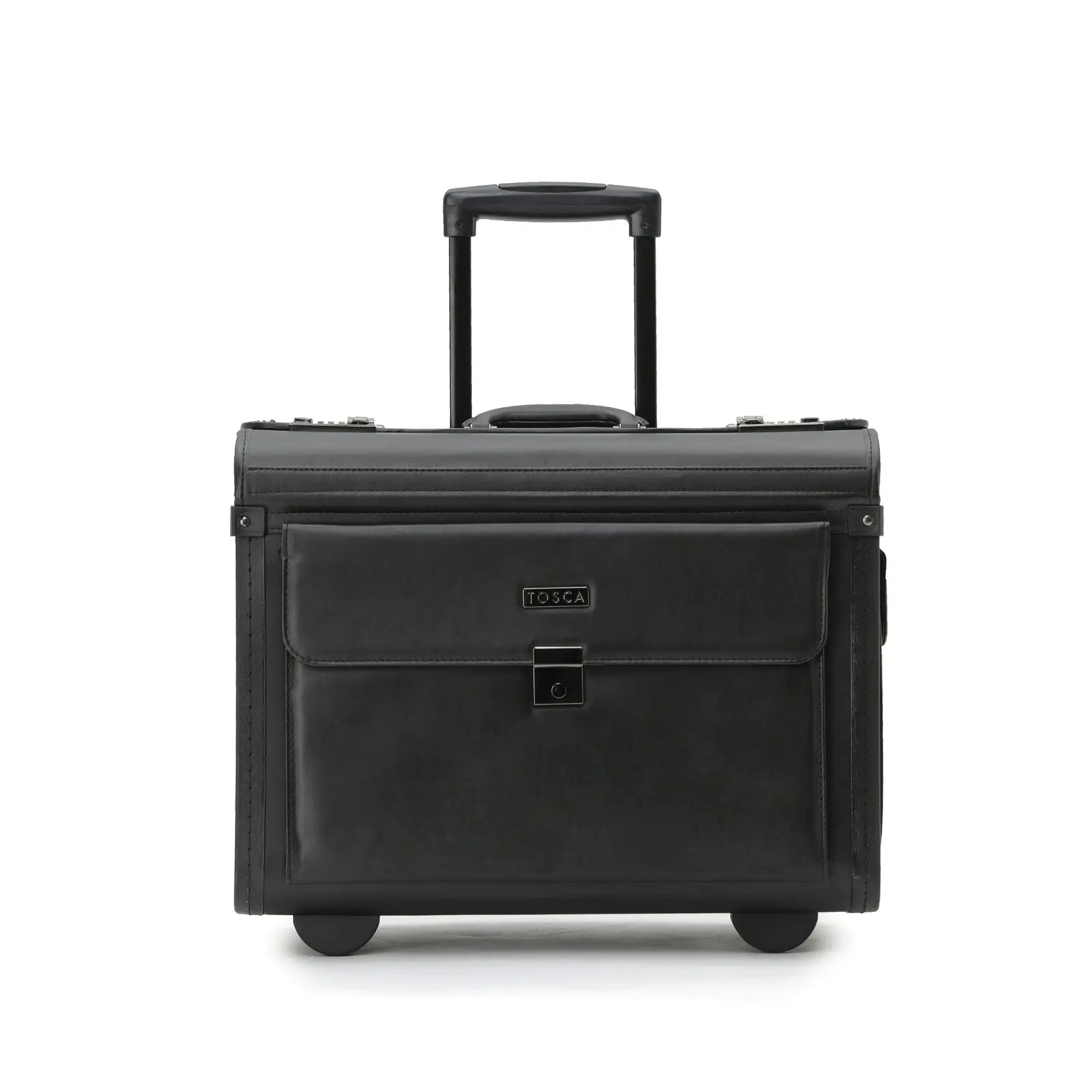 Tosca Pilot Wheeled Professional Business/Laptop Travel Suitcase Bag Black - Fashion