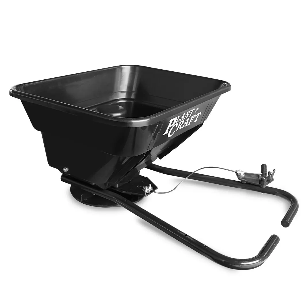 PLANTCRAFT Spreader 12V 36kg 30L Lawn Seed Fertiliser, for ATV, Ride on Mower, with Rain Cover - Home & Garden