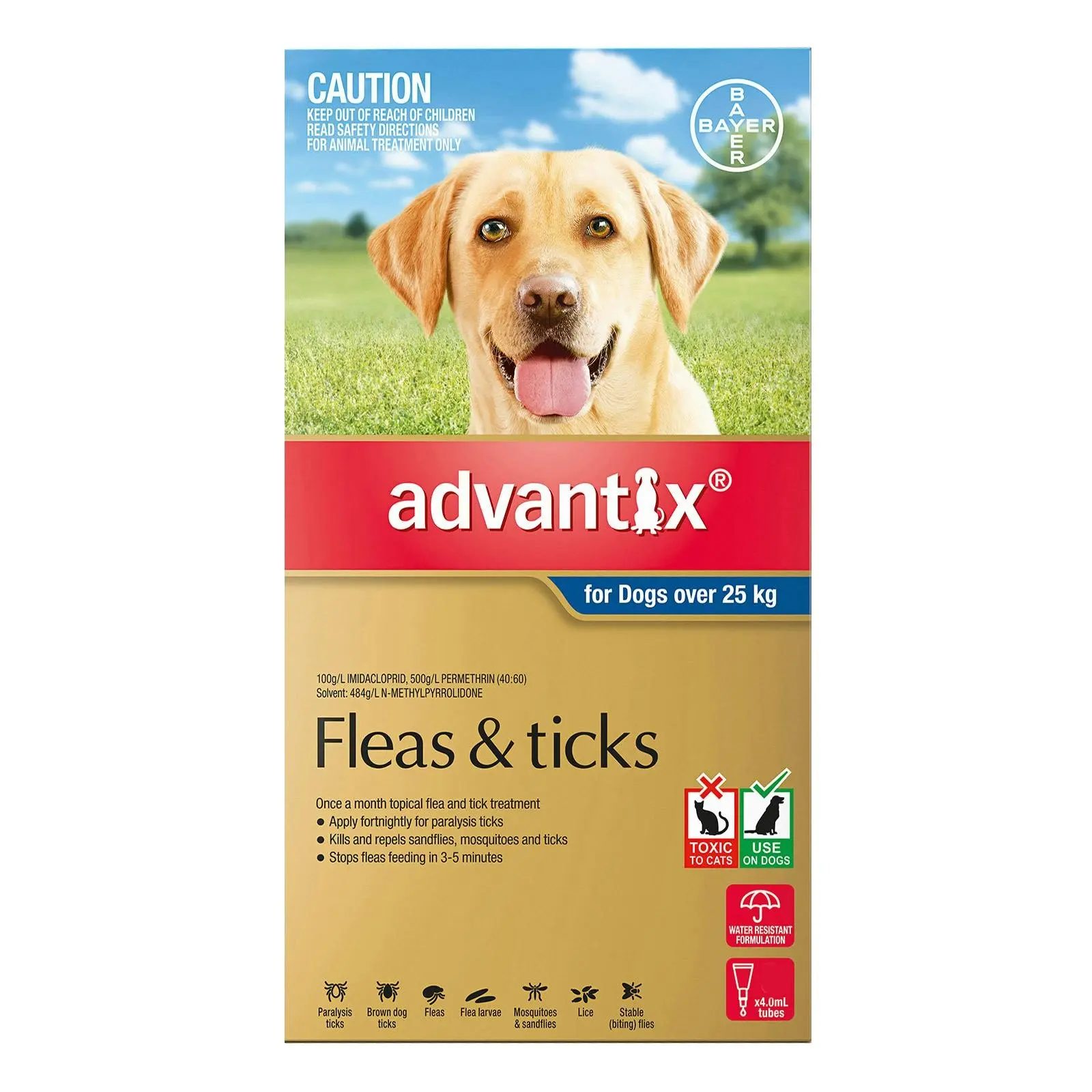 Advantix For Extra Large Dogs Over 25Kg (Blue) 6 Pack - Save up to 70% Off Pet Supplies