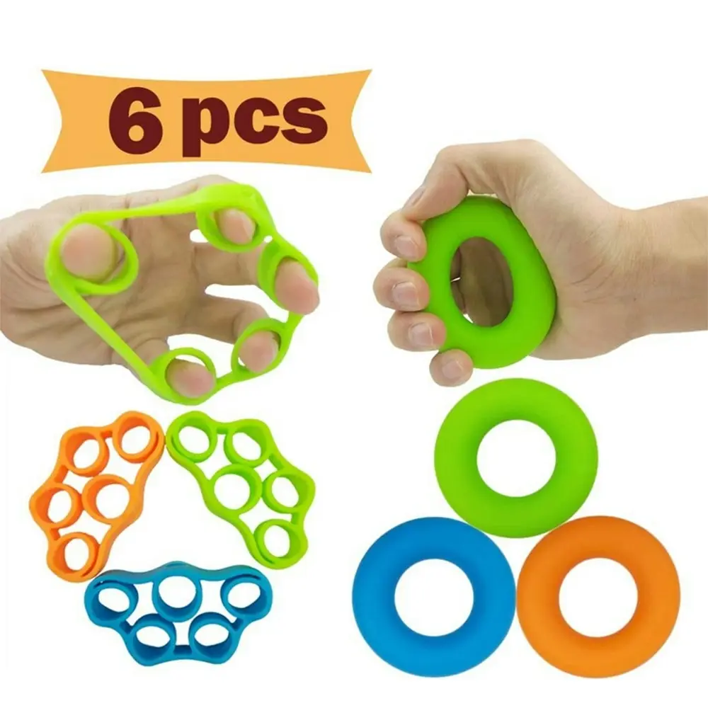 6 PCS Hand Grips Strengthener Finger Exerciser Strength Trainer - Sports & Outdoor