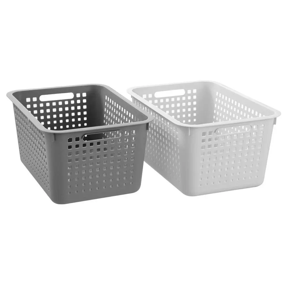 2x Boxsweden Cubo 45x22.5cm Storage Basket Home Organiser Large Rectangle Asstd - Home & Garden