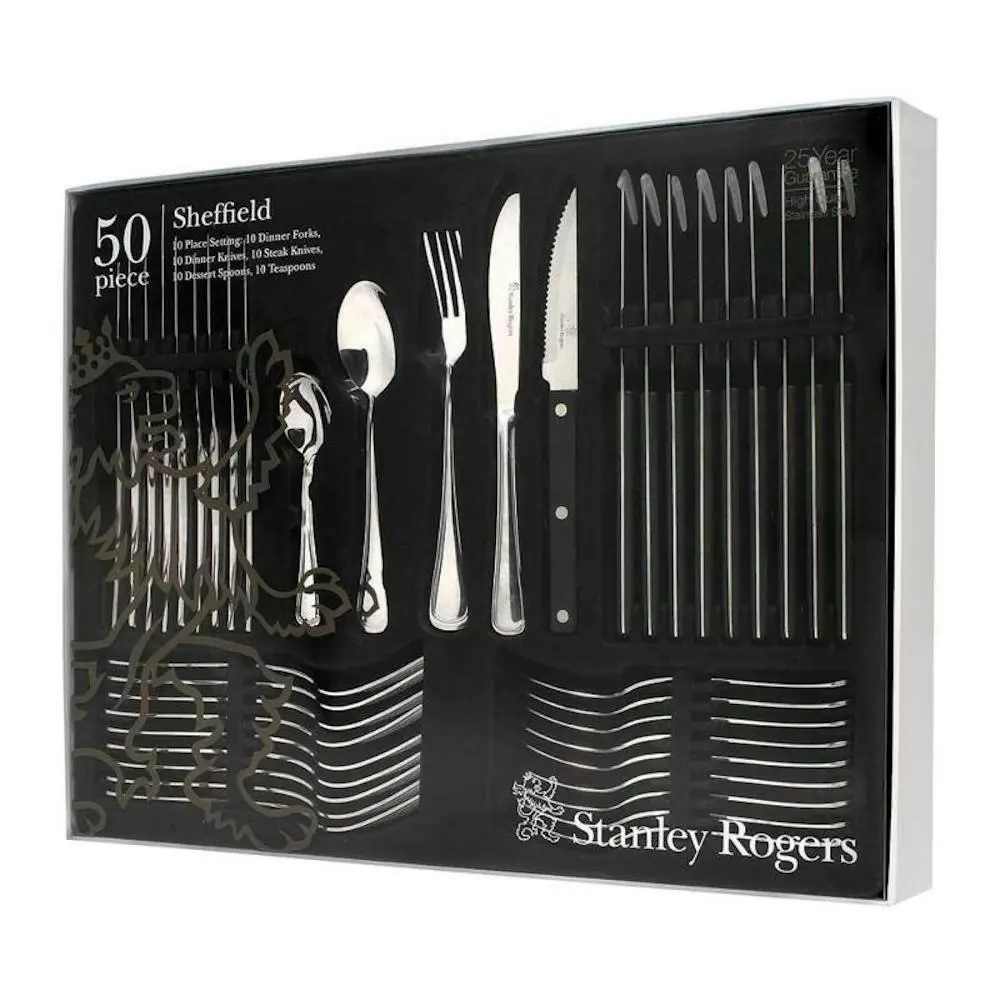 Stanley Rogers 50 Piece Sheffield Stainless Steel Cutlery Set 50pc - Kitchenware - Save up to 70%