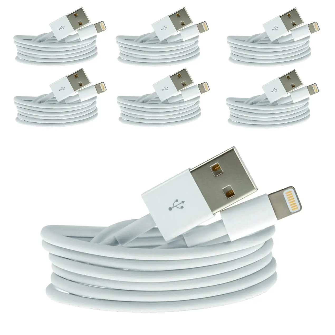 7 Pc 1M Usb Data Charge Cable Lightning Pin Connector For Apple Iphone Ipad 7X - Electronics