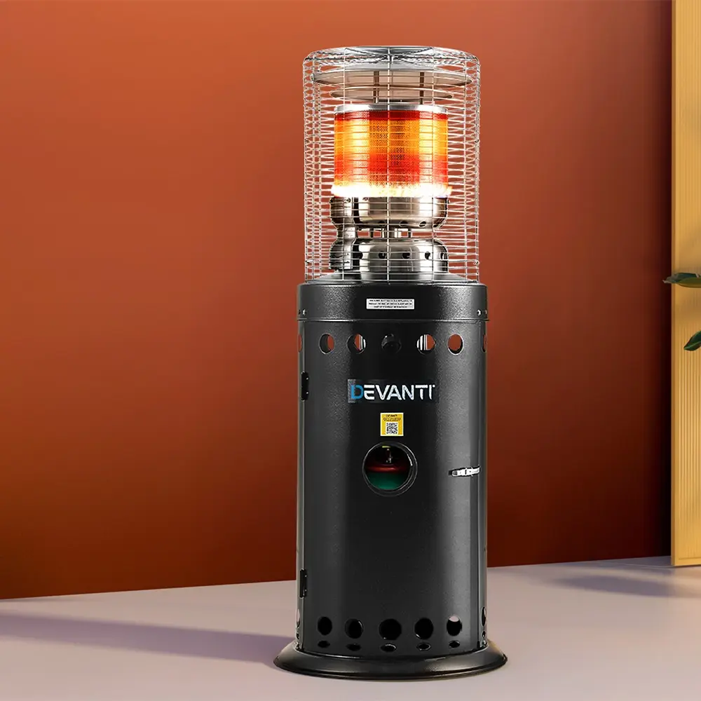 Devanti Outdoor Gas Patio Heater Black - Home & Garden