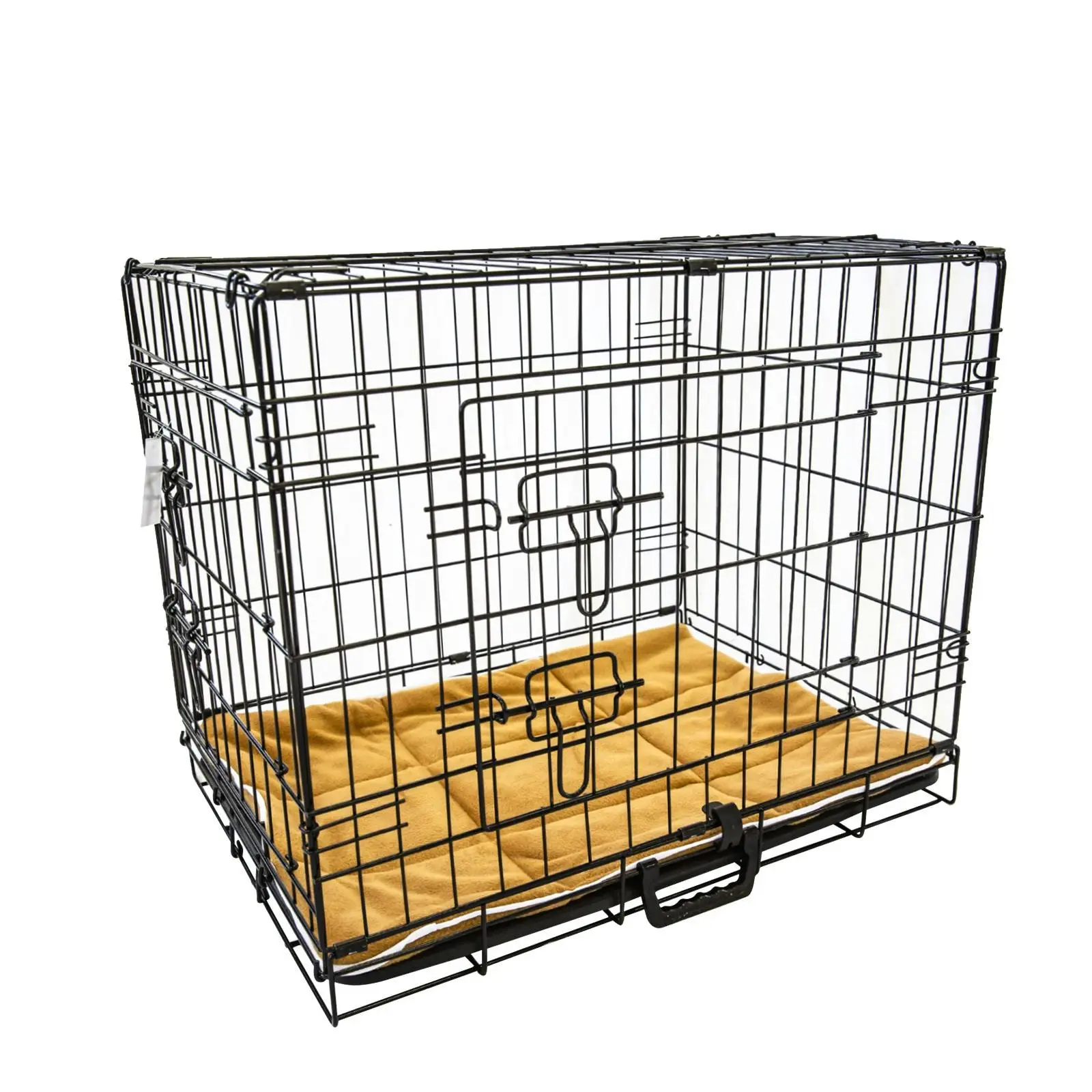 42in Foldable Wire Dog Cage with Tray + Cushion Mat - Pets