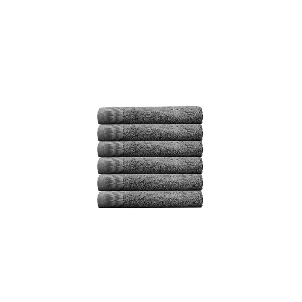 Bambury Ultra soft Elvire Face Washer Pewter 142 x 76cm Cotton Woven Home Decor - Home & Garden
