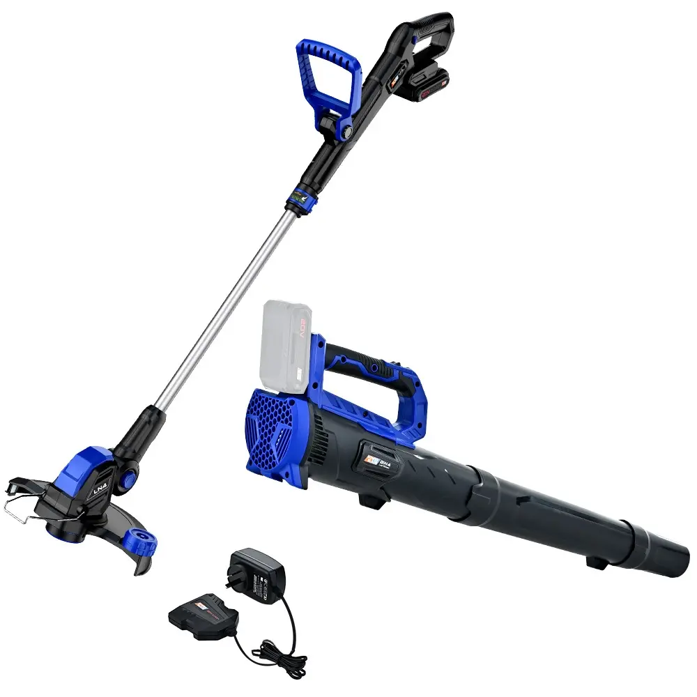 POWERBLADE 20V Leaf Blower & Line Trimmer / Edger Combo, Kit with 4.0Ah Battery & Fast Charger - Home & Garden