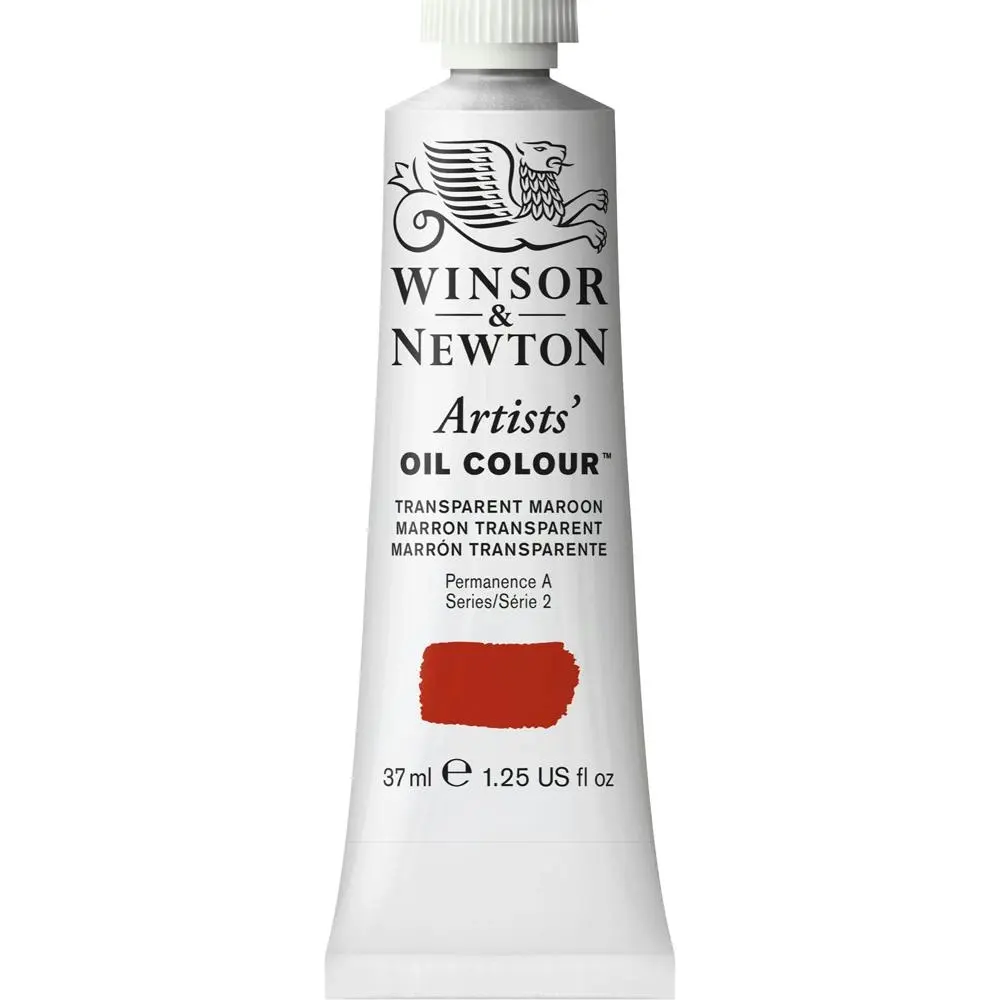 Winsor & Newton Artists Oil Colour 37ml Paint Tube Transparent Maroon Series 2 - Hobbies