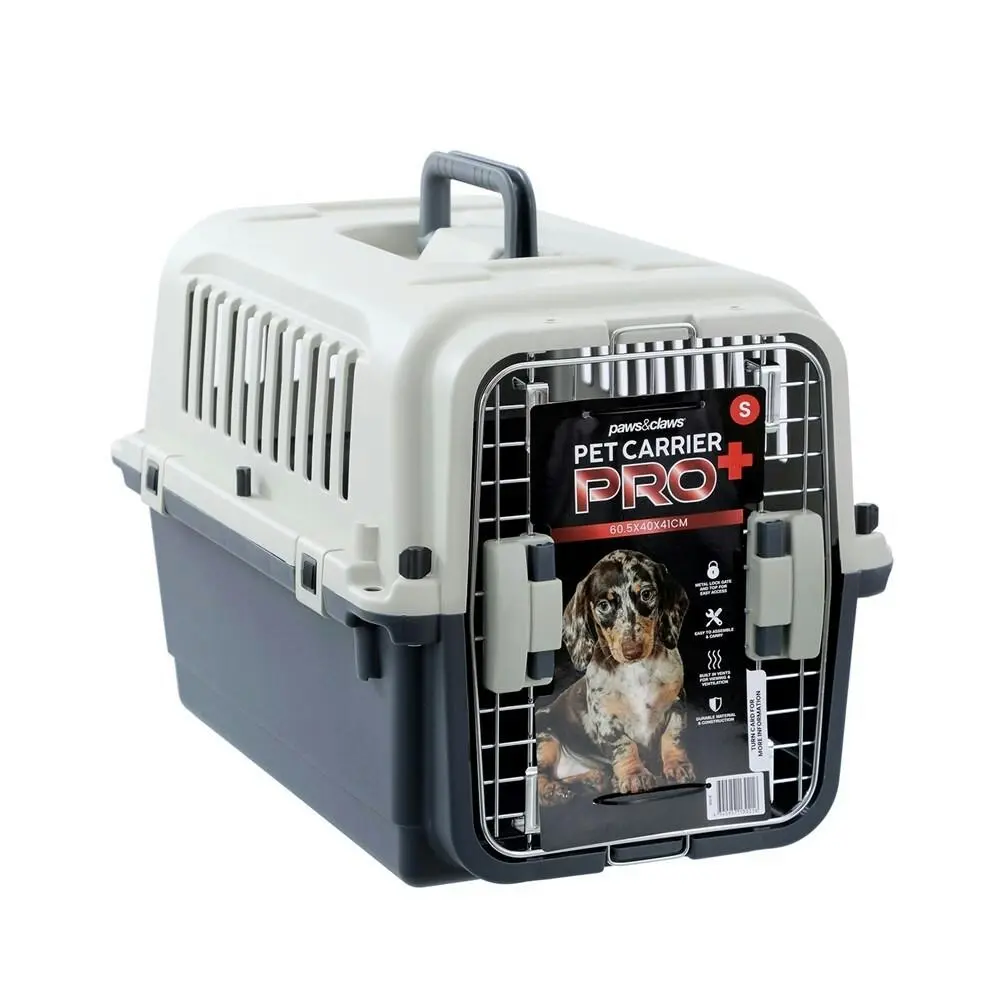 Paws & Claws 60.5cm Dual Swing Door Outdoor Travel Pet Carrier Pro+ Small White - Pets