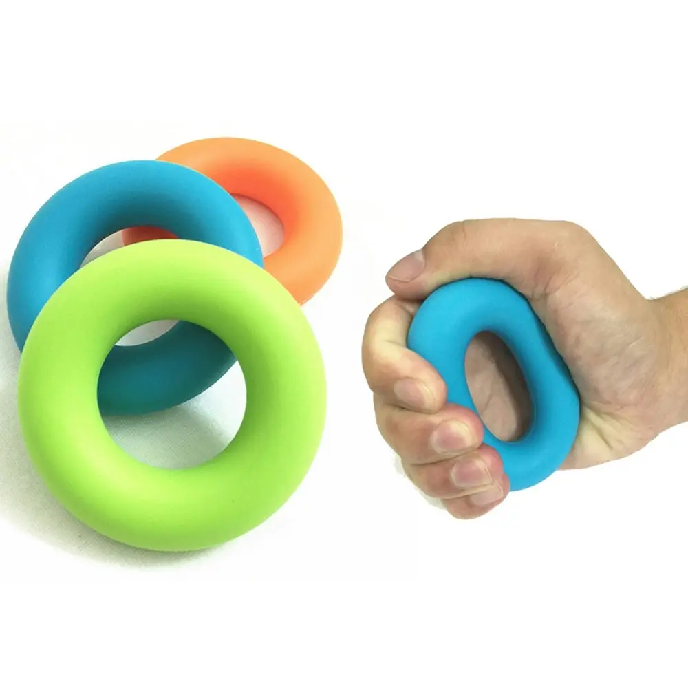 3PCS Silicone Hand Gripper Ring Hand Resistance Band Finger Stretcher Exercise - Sports & Outdoor