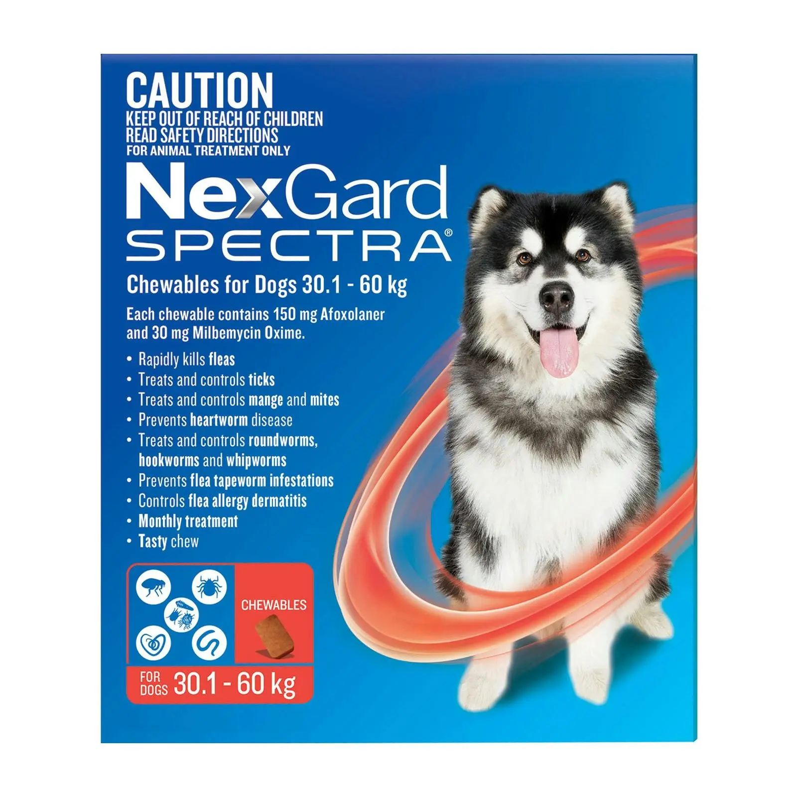 Nexgard Spectra for Extra Large Dogs 30.1 to 60 Kg (Red) 3 Chews - Best Sellers From $10