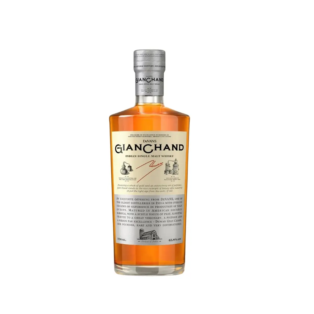 Devans Gianchand Single Malt Indian Whisky 42.8% 750ml - Alcohol